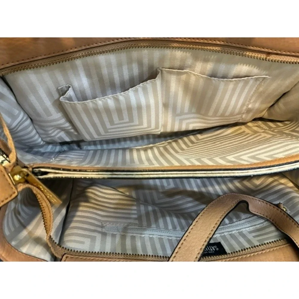 Kate Spade Saturday Leather Handbag Womens Tan Excellent Grainy Satchel Bag